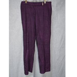 Trina Turk Purple Textured Slim Fit Dress Pants Size 6